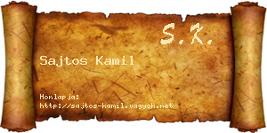 Sajtos Kamil névjegykártya